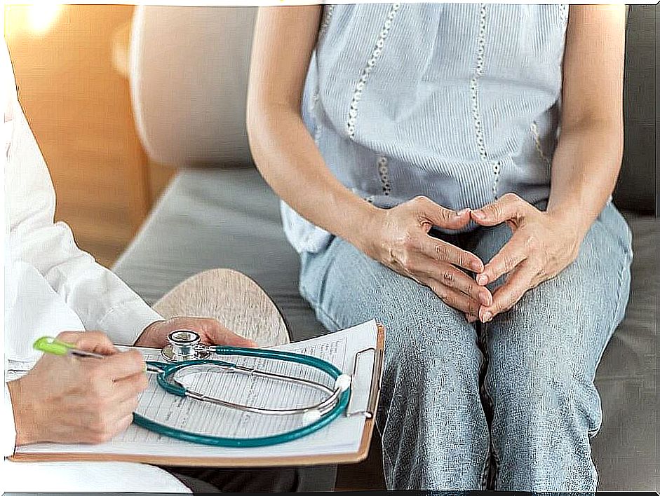 Woman in medical consultation