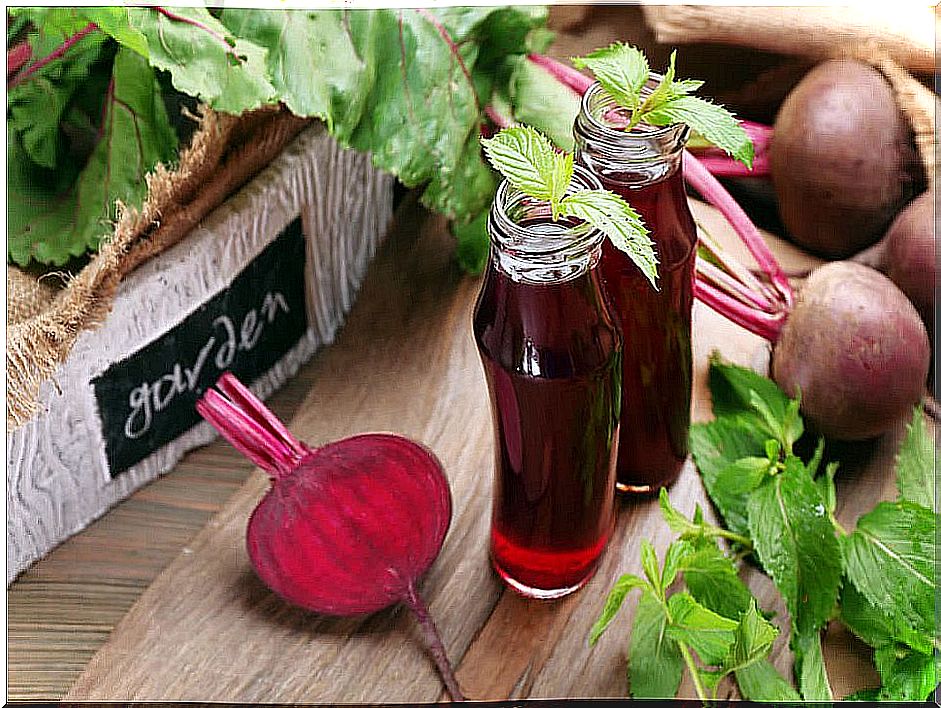 Beet juice in the diet.