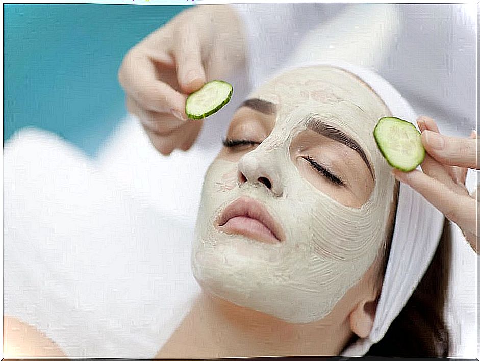 Cucumber mask.