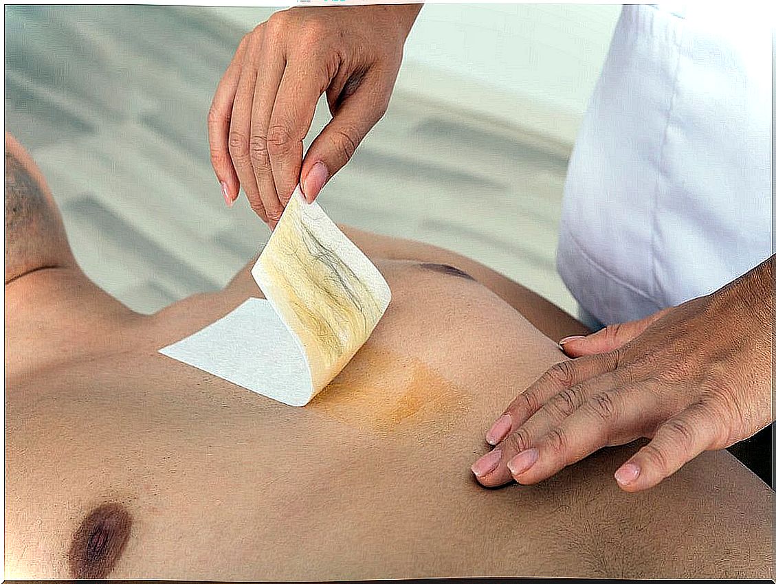 Male waxing.