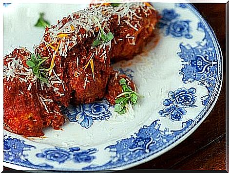 Meatballs with Parmesan cheese