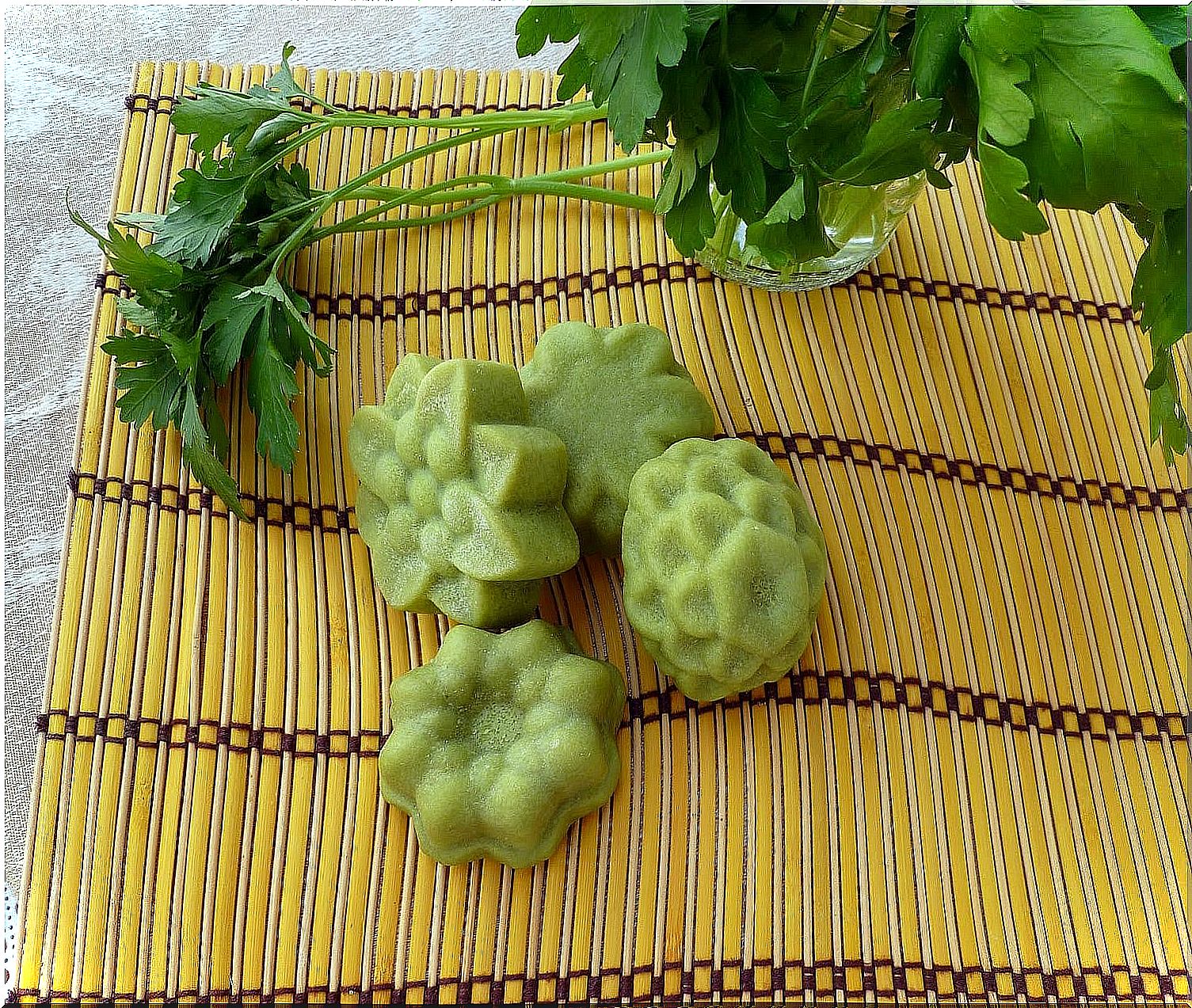 Natural parsley soap