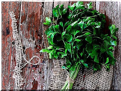 Natural parsley drink.